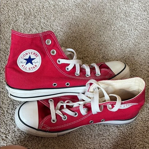 Converse Red High-Top Sneakers - Picture 4 of 5